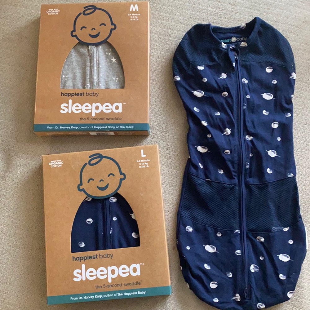 Happiest Baby Sleepea 5-second swaddle Lot (S-M-L)